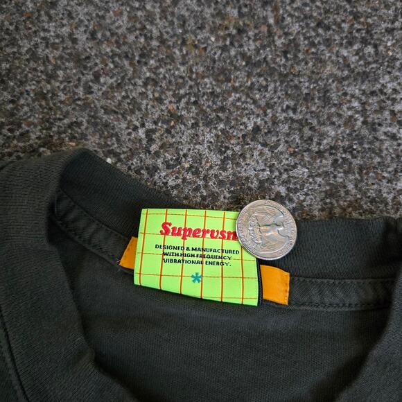 Vtg Y2k UNION x SUPERVSN Fist Flag Graphic Designer Streetwear Collab T Shirt XL - Picture 6 of 8